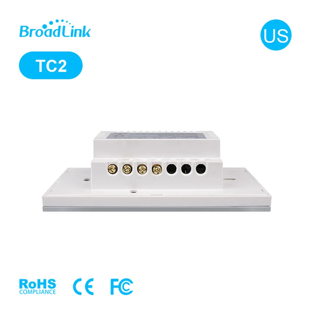 Настенный светильник Broadlink TC2 US, WiFi переключатель 1, 2, 3 банды, умный дом, стеклянная панель, сенсорное управление, беспроводные переключатели, 110 В, 220 В, через Rm Pro