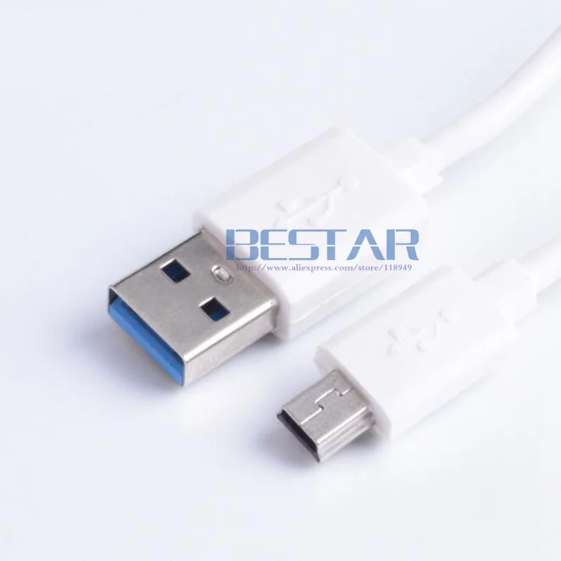 Белый и черный 100 см 1 м 3 фута мини-usb 5P 5pin штекер для USB 2,0 Мужской зарядный 4-контактный кабель для навигатора V3