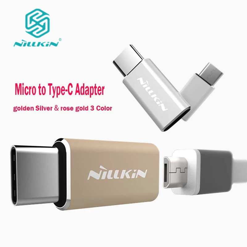 Nillkin USB 2.0 Type C Type-C to Micro USB Converter Adapter for Xiaomi mi5 4S OnePlus Two Nexus 5X 6P Samsung Oppo Gift
