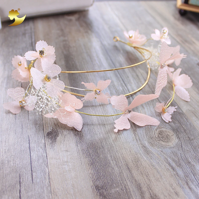 Свадебная повязка для волос Бабочка Принцесса Корона Искрящиеся стразы