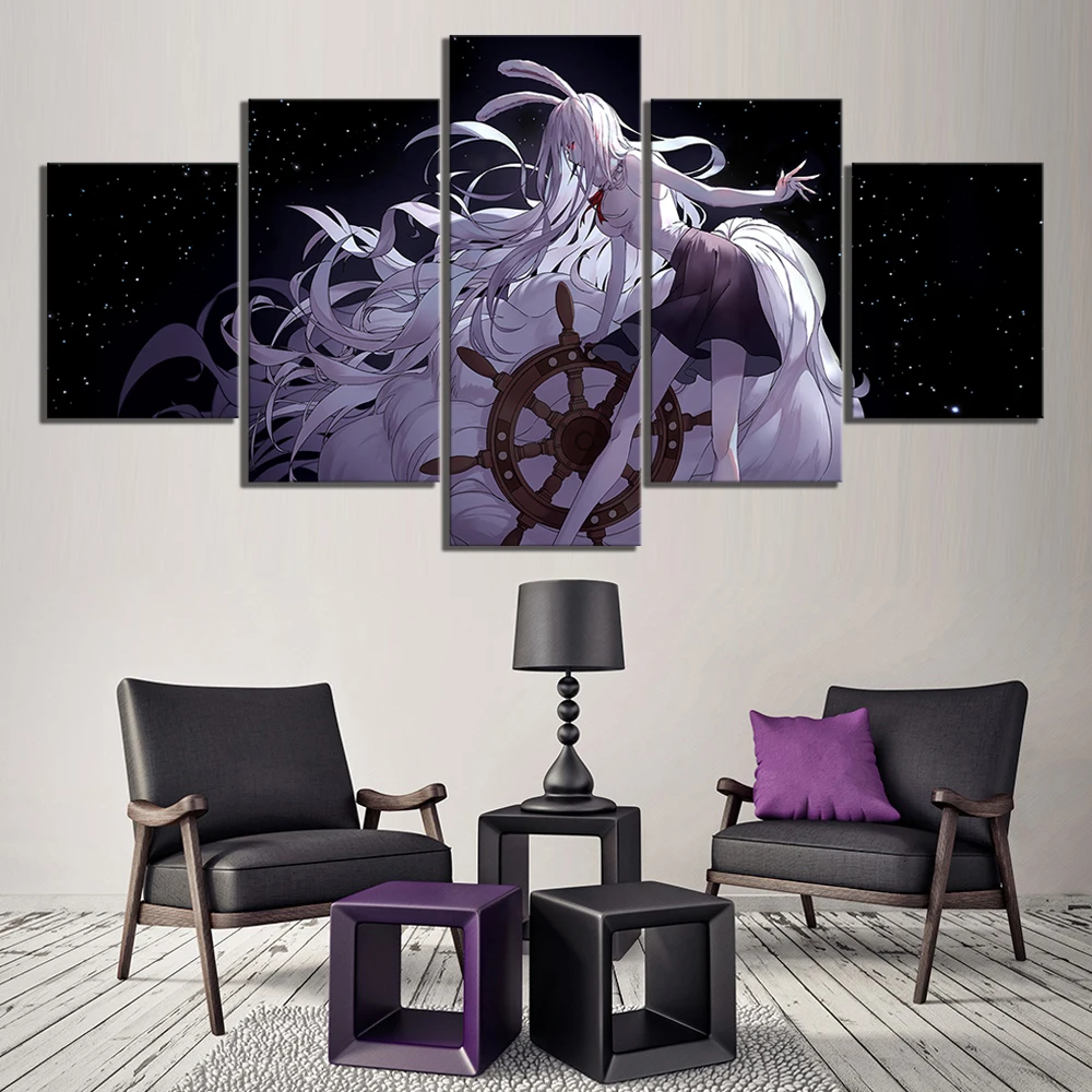 Стены искусства печать на холсте картина 5 Панель цельный морковь мультфильм