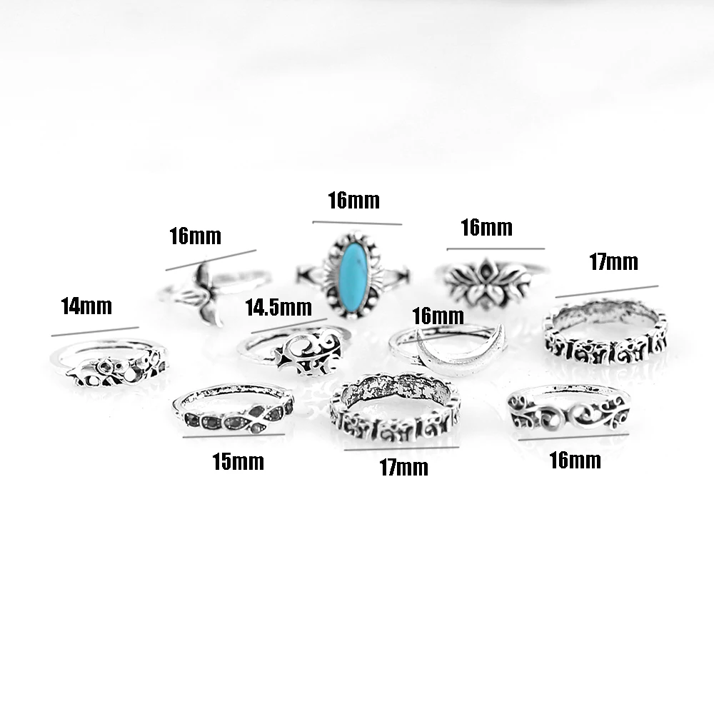 Старинная Серебряная рыба хвост лотоса палец кольцо Набор Новый винтажный