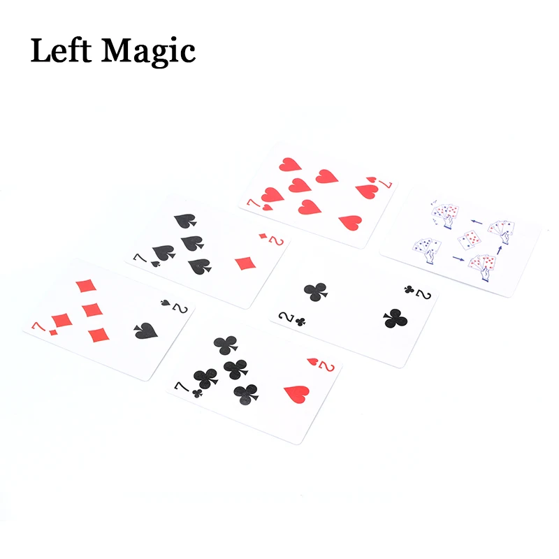 Cartas de 7 a 2 Transformer para trucos de magia, accesorios de magia de primer plano, magia de calle para pescar o jugar, tarjetas, accesorios de c&oacute;mics-2