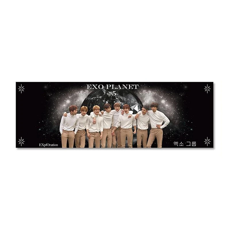 1 Piece Kpop EXO BAEKHYUN CHANYEOL SEHUN Concert Support Hand Banner Fabric Hang Up Poster For Fans Collection Gift