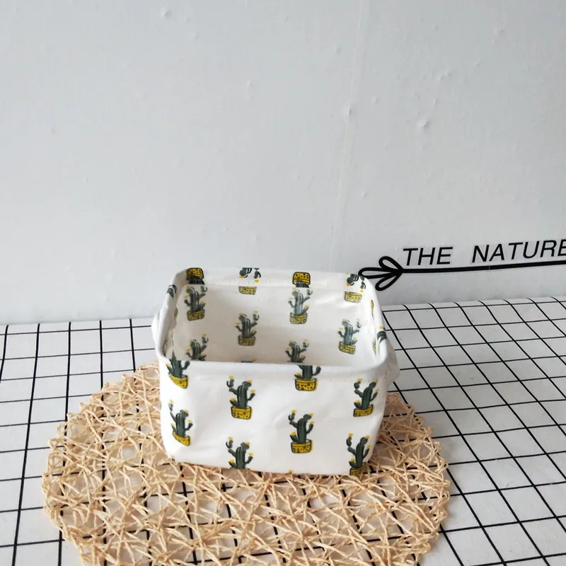 Скандинавский кактус облака мультфильм офисный стол холст складная сумка для