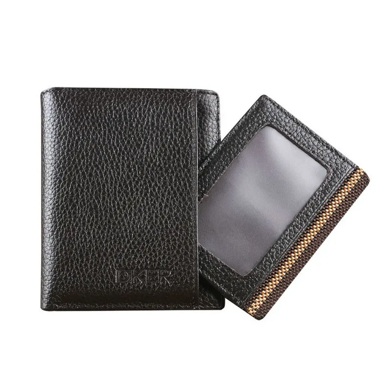 Для мужчин женские кошельки из натуральной кожи коричневого цвета Кошелек для с