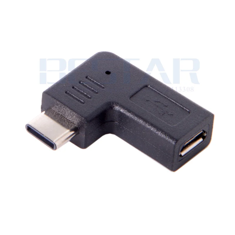 USB-C Type-C 3 1 папа к Micro USB 2 0 5Pin адаптер для передачи данных 90 градусов угловой тип