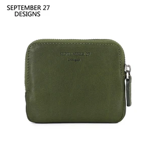 Мини-Кошельки из воловьей кожи, повседневные, на молнии