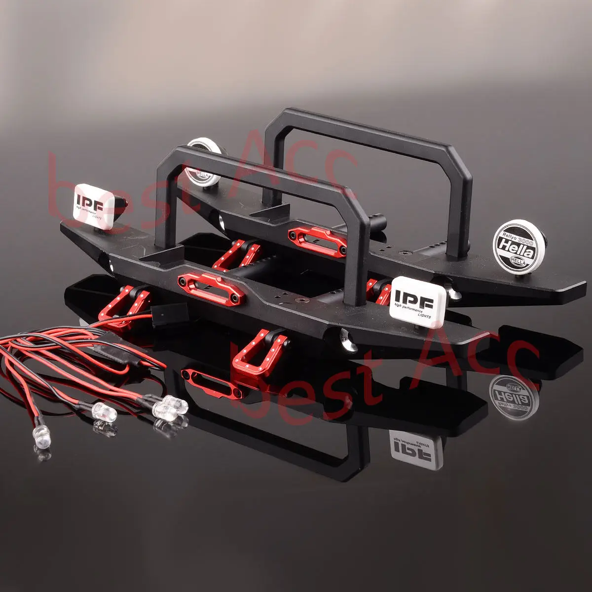 Для RC Traxxas TRX 4 TRX4 алюминиевый передний бампер с креплением на лебедку и ведрами