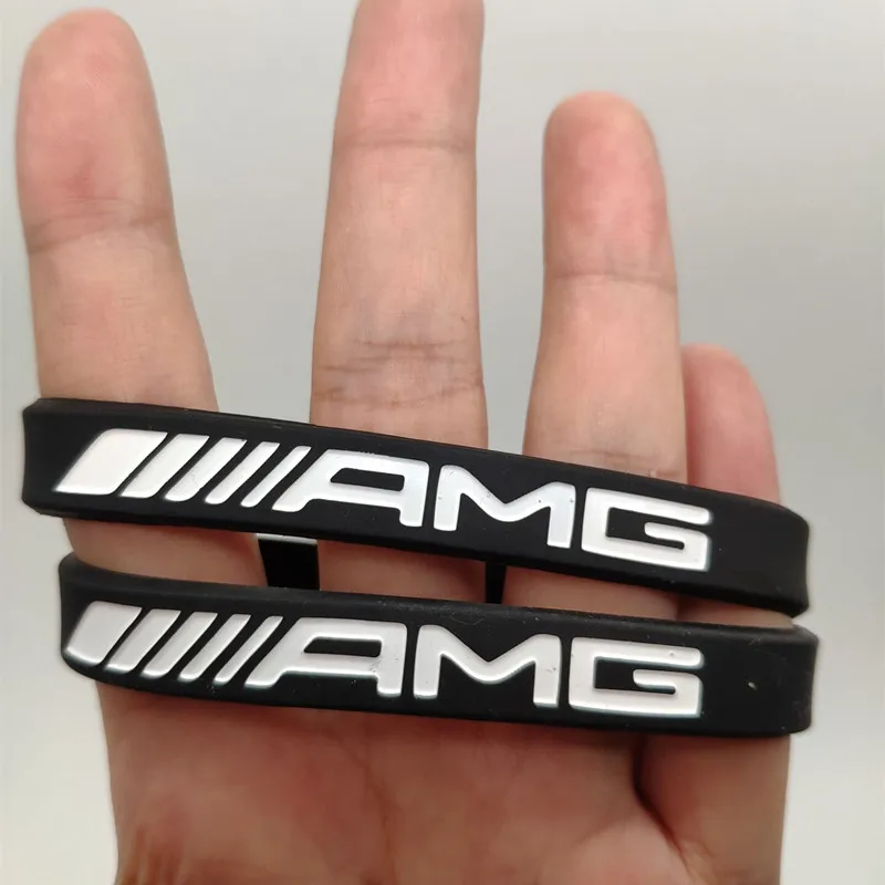 2 шт., силиконовый браслет AMG для мужчин и женщин, резиновый браслет на запястье, браслет для Mercedes Benz Club Fans, повязка на руку, Pulsera Pulseira
