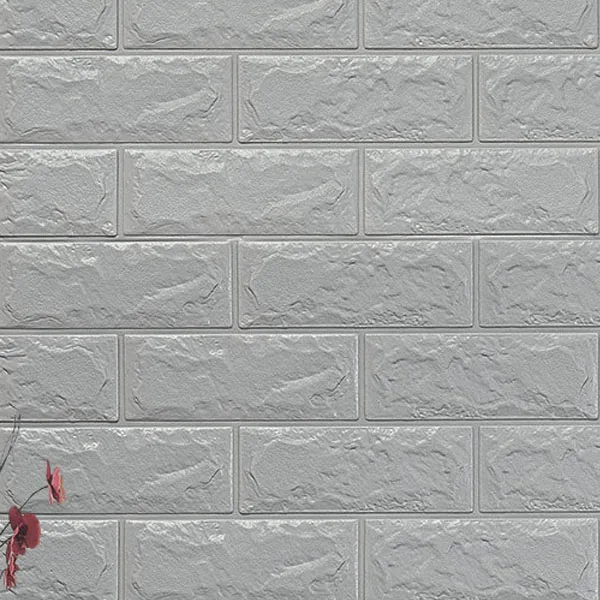 Grey 3D DIY Декор для дома, кирпичная стена, наклейки для гостиной, водостойкая пена, самоклеющиеся обои для комнаты, искусство 60*60 см, сделанные наклейки для кухни - Цвет: Grey