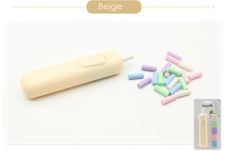 beige EZONE 1 шт. Электрический эскизный ластик на батарейках ленивый карандаш для письма и рисования ластик автоматический резиновый школьные принадлежности подарок - Цвет: beige