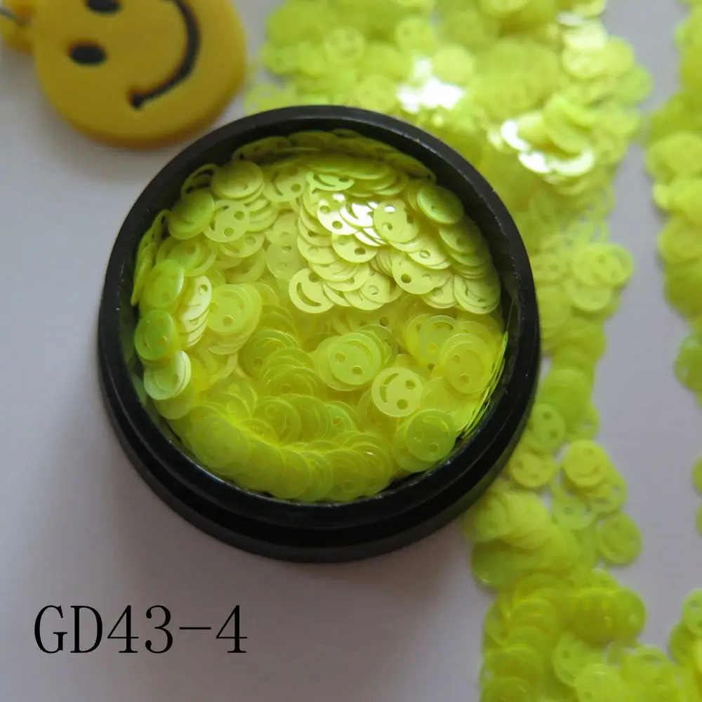 GD43-4 3g per Jar 20 г/мешок-3 г/jar Розничная 4 мм Тонкий улыбка Уход за кожей лица Дизайн ногтей шинни блеск Симпатичные Украшения дизайн ногтей украшения gd43 - Цвет: GD43-4 3g per Jar