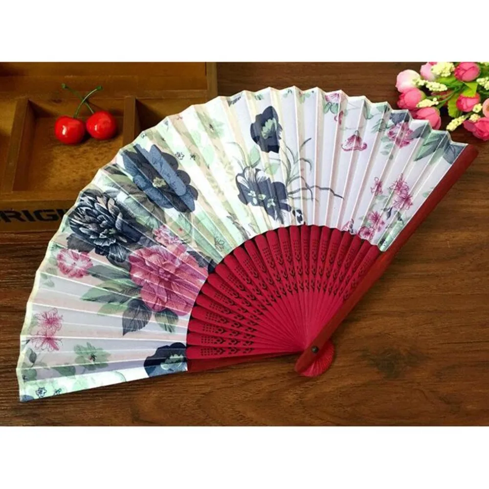 Компактный летний бамбуковый складной ручной вентилятор китайский для