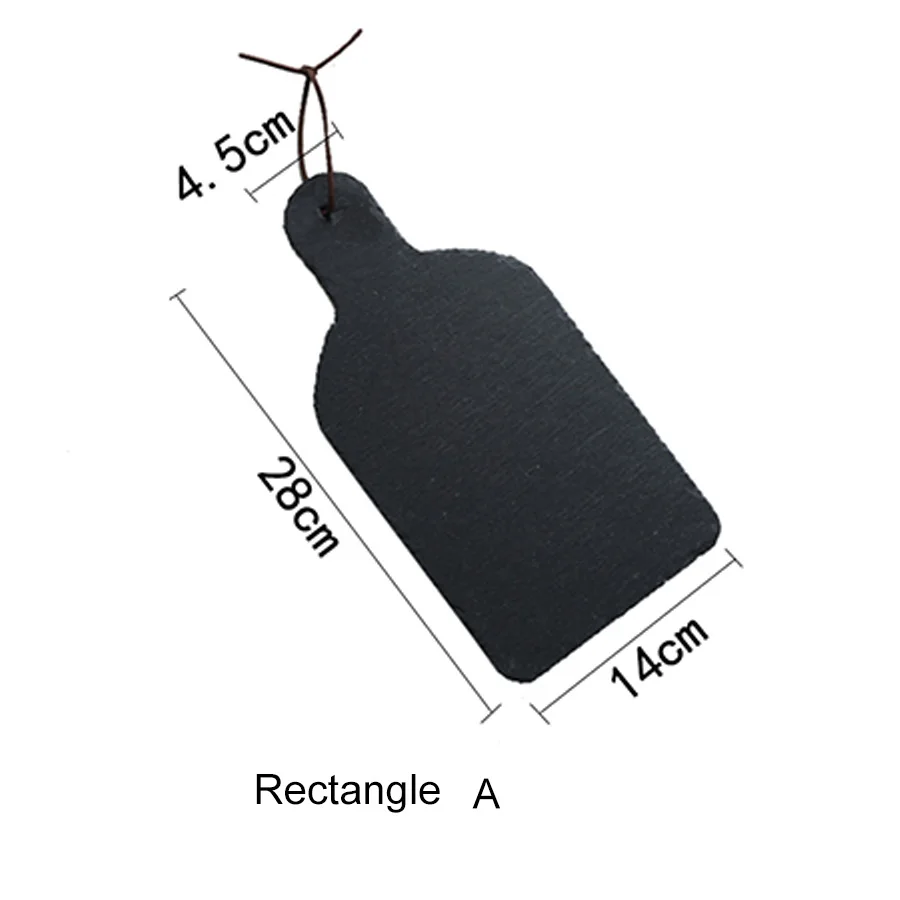Rectangle A MUZITY натуральный сланец блюда Твердые прямоугольник камень суши стейк барбекю тарелка сыра пиццы плоские фрукты тарелка - Цвет: Rectangle A