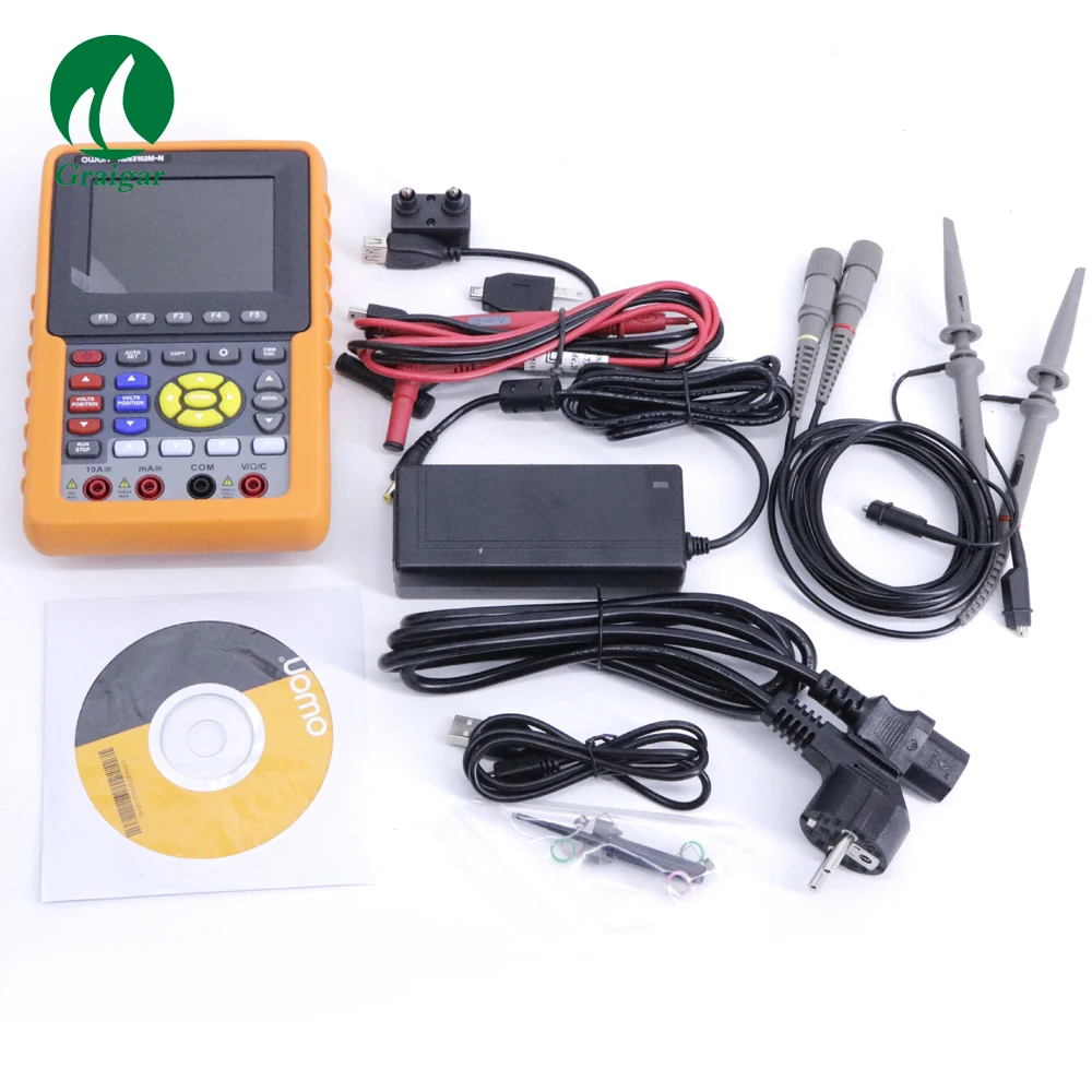 

OWON HDS3102M-N Digital Handheld Oscilloscope 2 in 1 (DSO + Multimeter) Auto-scale Function