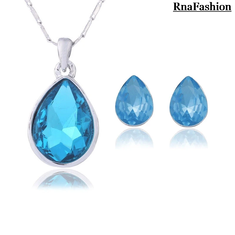 Комплект из колье и серёг с кристаллами|necklace earring set|fashion jewelry setjewelry sets |