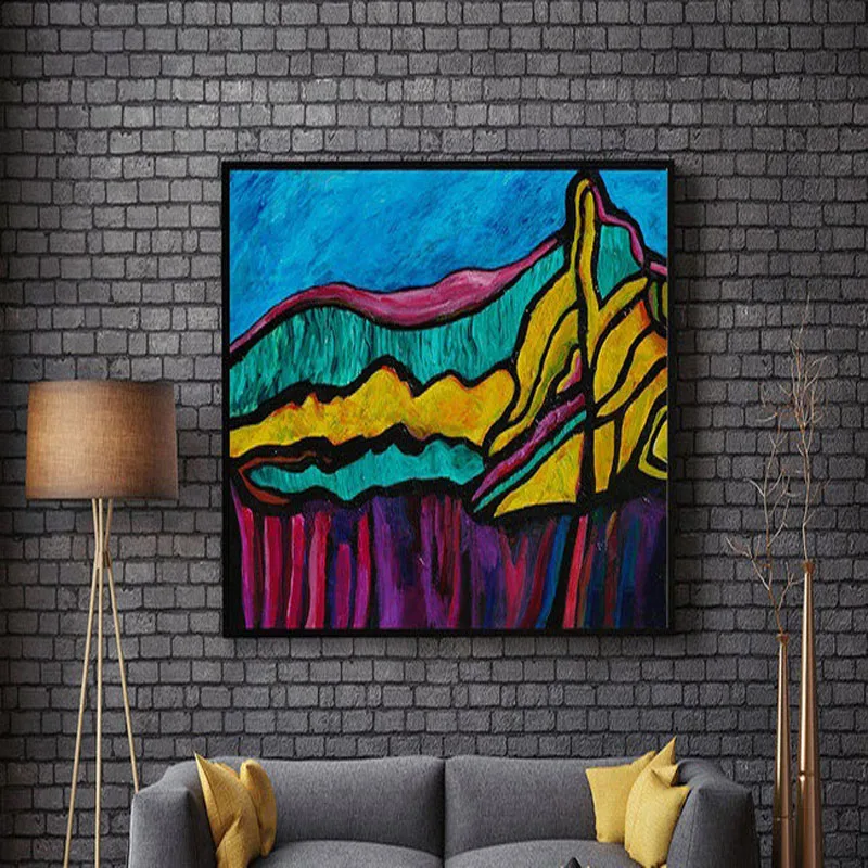 

Современная Абстрактная Настенная картина HAOCHU для гостиной, простой рисунок в спальне, ресторане, роспись в скандинавском стиле