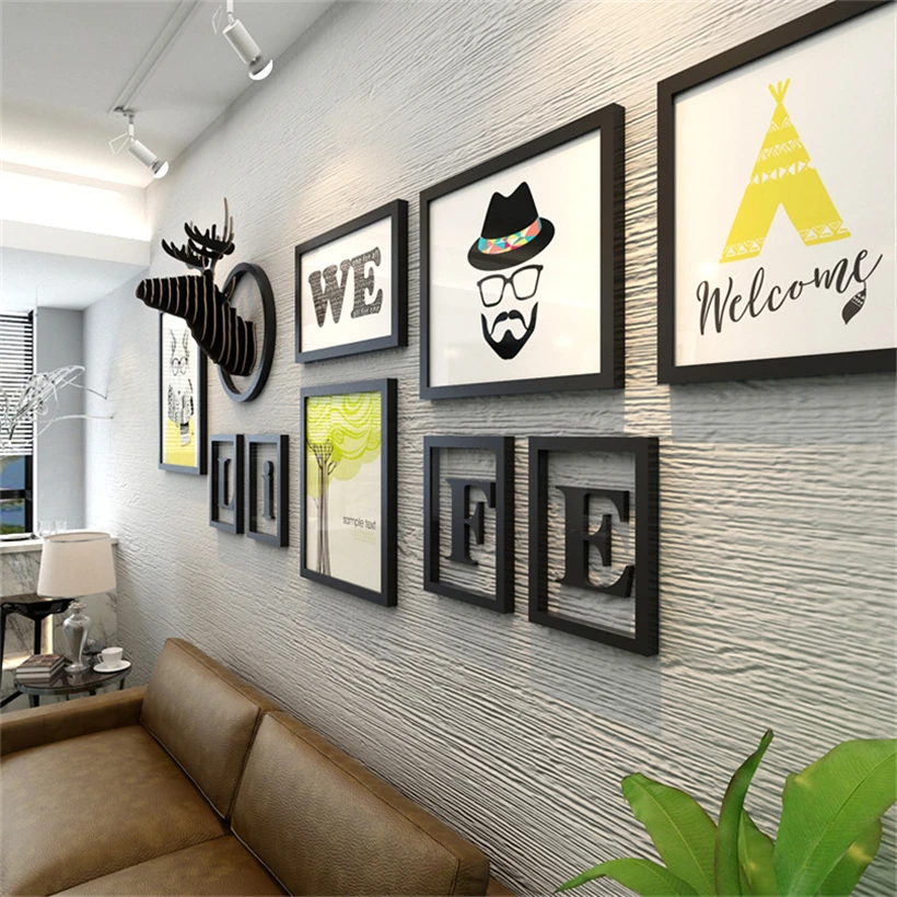 Деревянная рамка для картин набор гостиной мульти рамки кадра фото винтажная