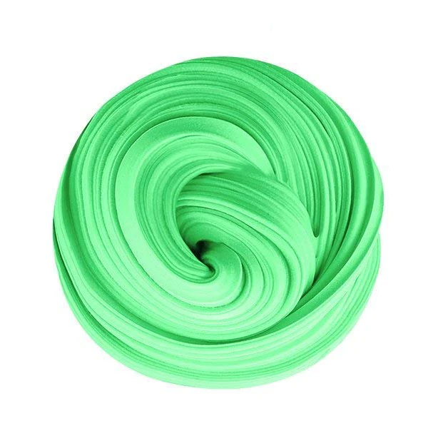 Green Slime DIY Slime Lizun пушистый Полимерная глина амулеты поставки мягкий воздух слизи шарик Пластилин шпатлевка Песочный набор Goo антистресс детские игрушки - Цвет: Green Slime