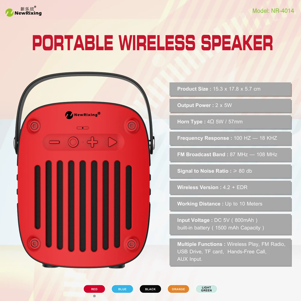 Bluetooth колонки 10 Вт портативный динамик громкий стерео звук богатый бас