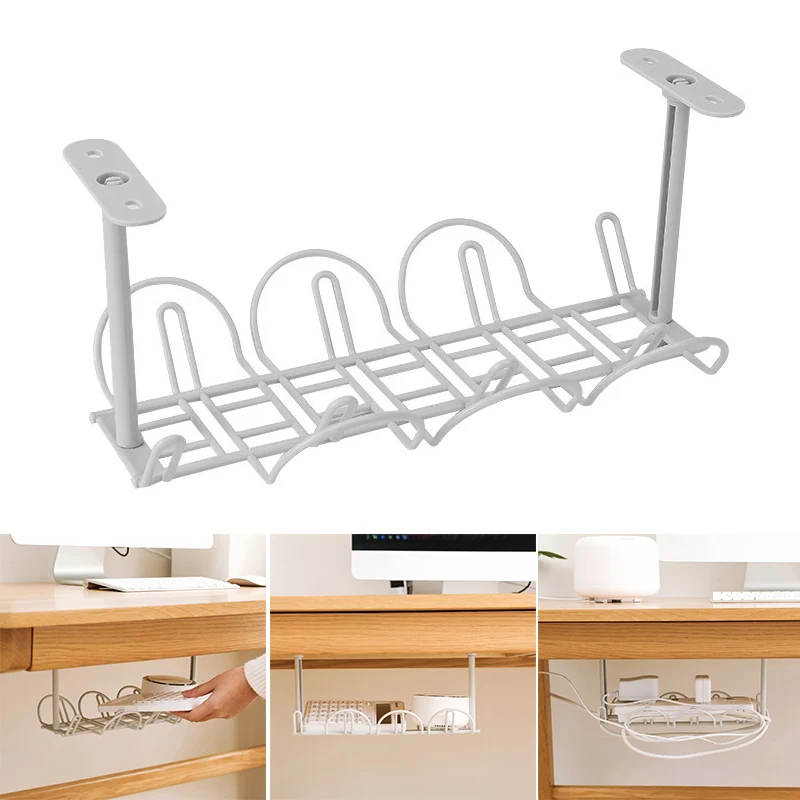 Подставка-органайзер для кабеля под столом проводов зарядных устройств вилок TB