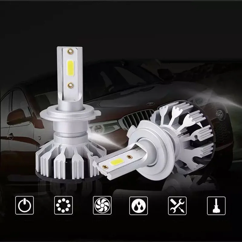 Elglux новое обновление Mini Canbus H4 H7 комплект автомобильных светодиодных фар 72 Вт