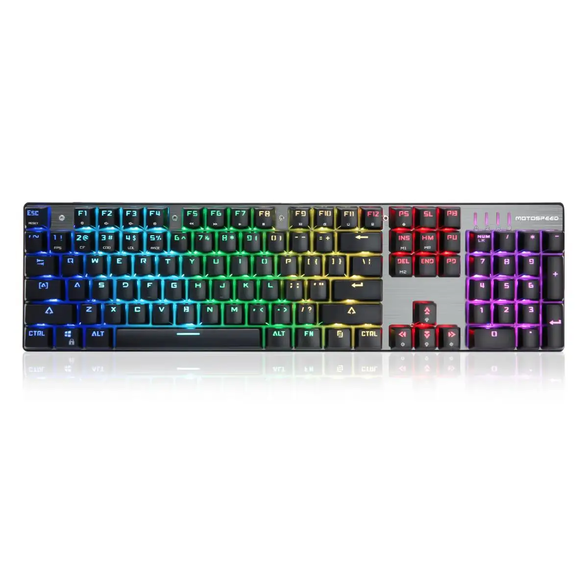 MOTOSPEED Inflictor CK104 NKRO RGB подсветка Механическая игровая клавиатура Outemu синий переключатель игровая клавиатура