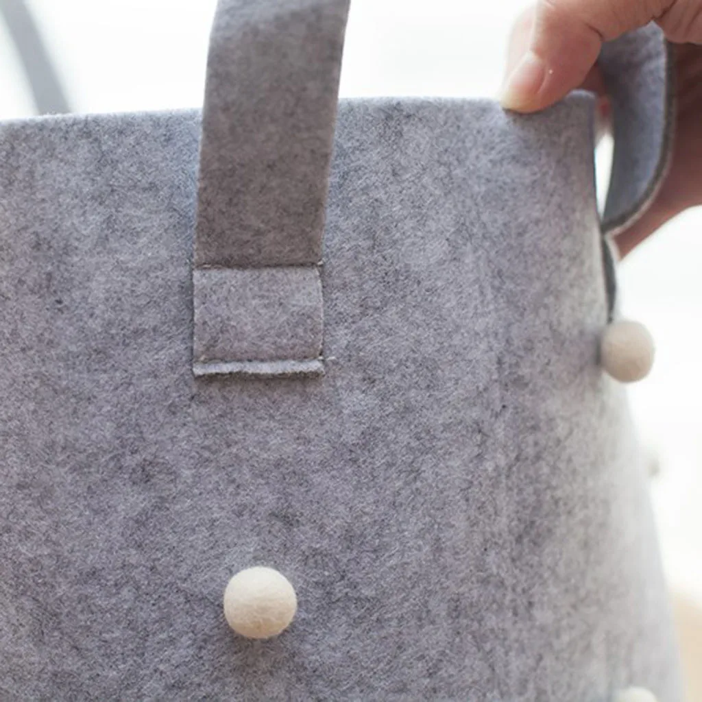 Хлопковая войлочная настольная корзина для хранения коробка мелочей нижнее