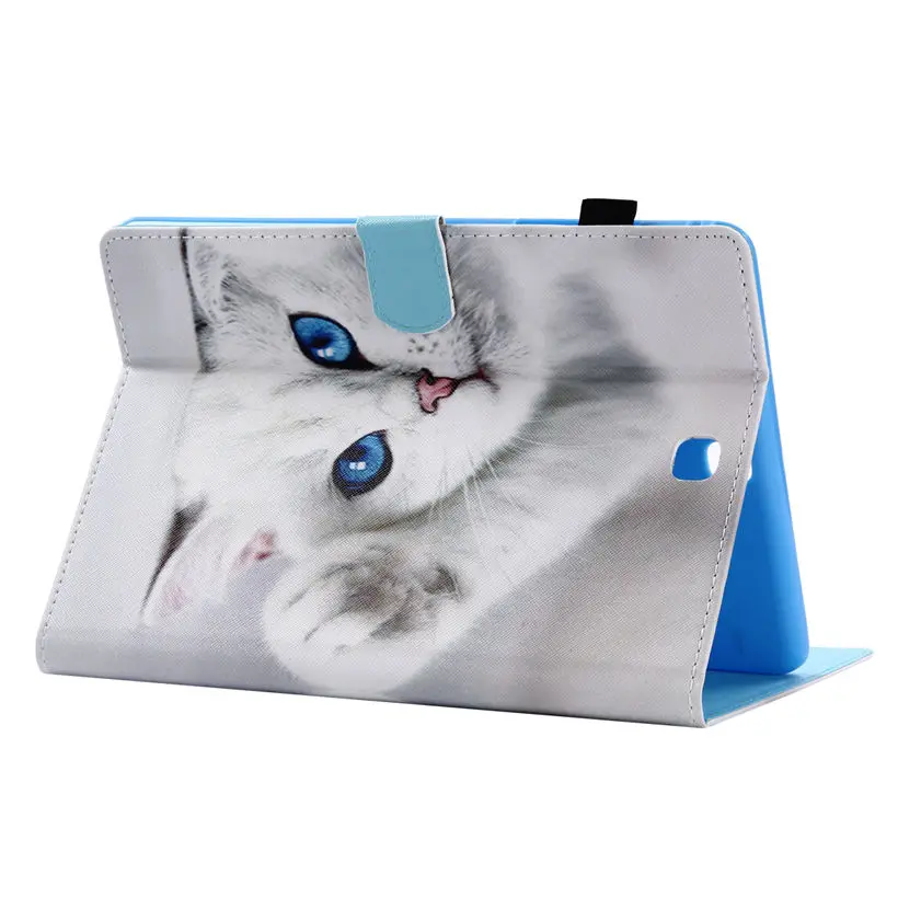 Женский модный чехол с рисунком кошки и бабочки для Samsung Galaxy Tab A 9 7|smart case|for samsung galaxy