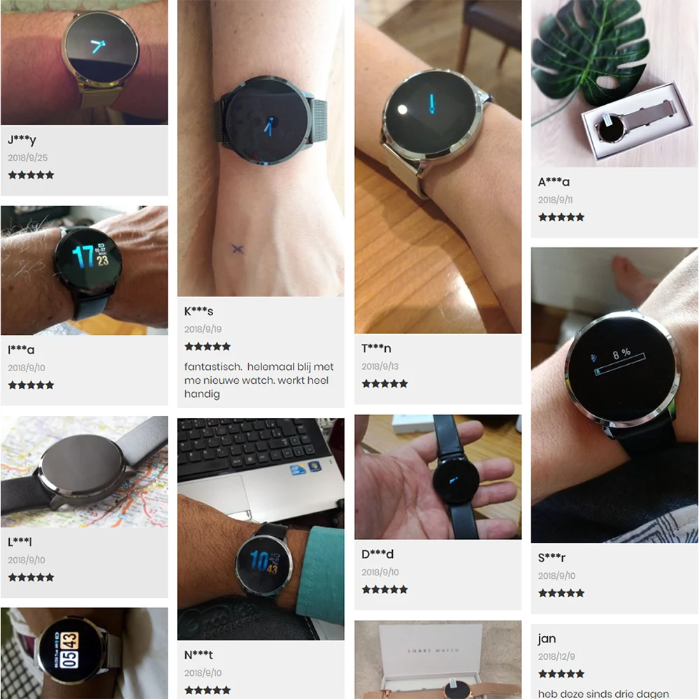 

K' Q8 Smart Watch OLED Color Screen Smartwatch women Fashion Fitness Tracker Heart Rate monitor