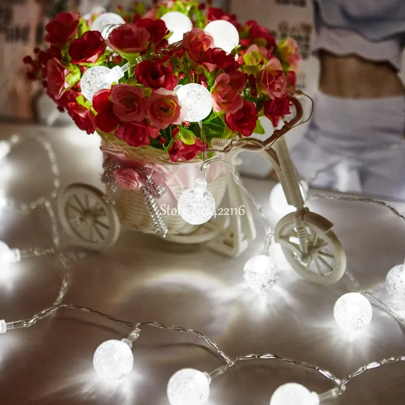 5 м 10 шары с пузырьками светодиодные гирлянды сказочные огни Luces Led Para Fiestas