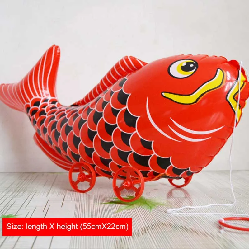 

Cute Cartoon Animal Inflatable Toy Hand Pulling Balloons Toys Puppy Carp Children Outdoor Home Toy AN88