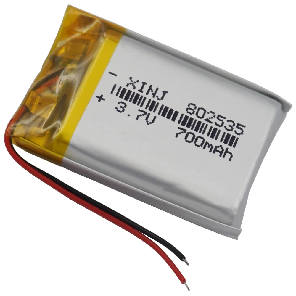 XINJ 3 7 V 700 mAh литий-полимерный аккумулятор Li ion li-po cell 802535 для MP4 Электронная книга