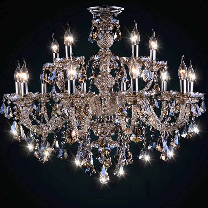 Continental European cognac crystal chandelier bedroom living room lighting LED restaurant lights | Аксессуары для одежды