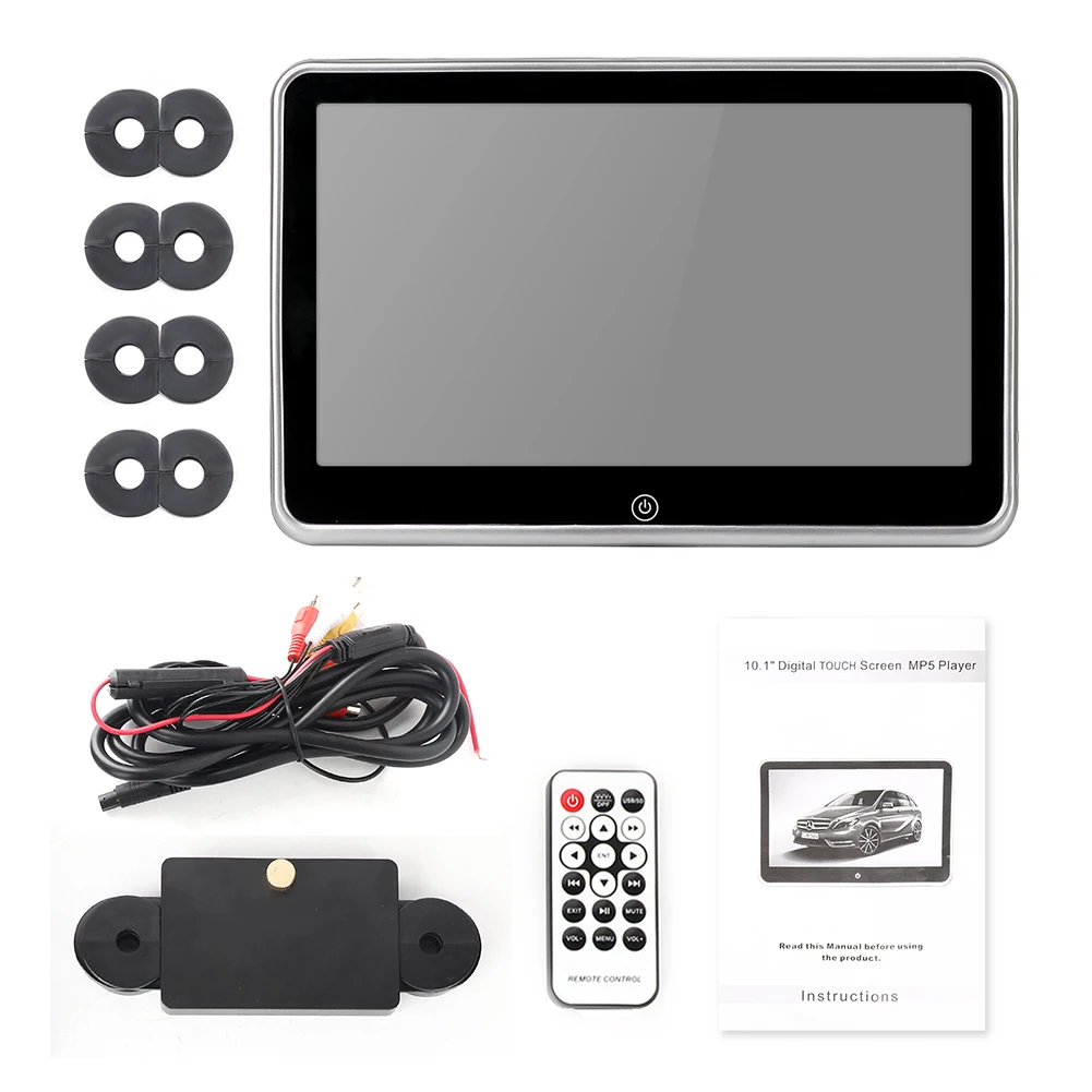 

10"/9"/8" HD Car Headrest Monitor Video Player USB/SD/FM TFT LCD Digital Screen Touch Button Game Remote Control Car MP5 Player