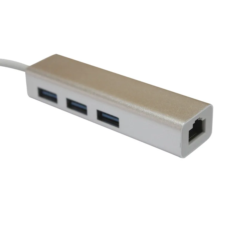 Хаб Usb Type C KEMBONA 4 в 1 сетевой адаптер 1000 Мбит/с с портом Ethernet и 3 портами USB 0