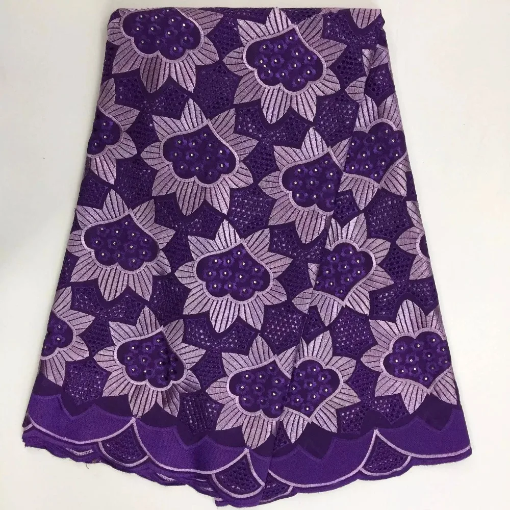 Big African Swiss Voile Lace High Quality Eyelet Cotton Material Latest Fabric With Stones | Дом и сад