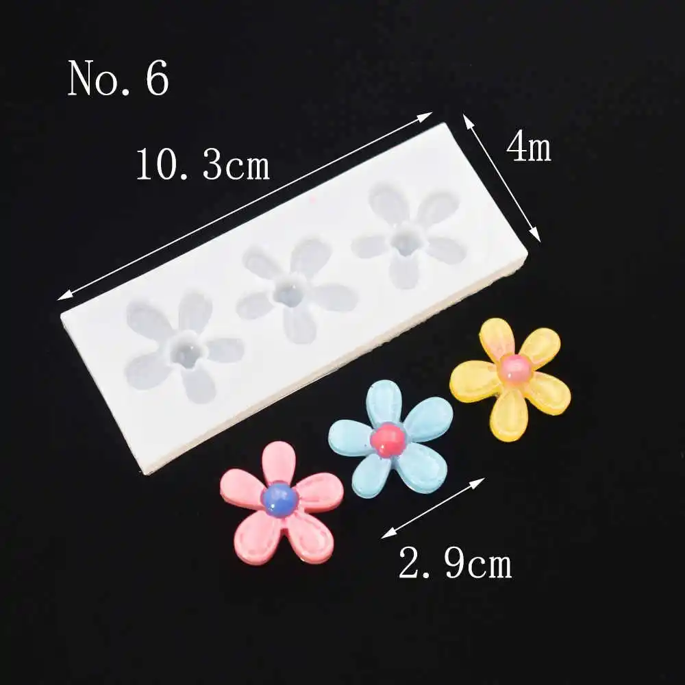 flower6 SNASAN силиконовые формы для ювелирных изделий diy цветы смолы Силиконовые формы ручной работы смолы формы для эпоксидной смолы - Цвет: flower6