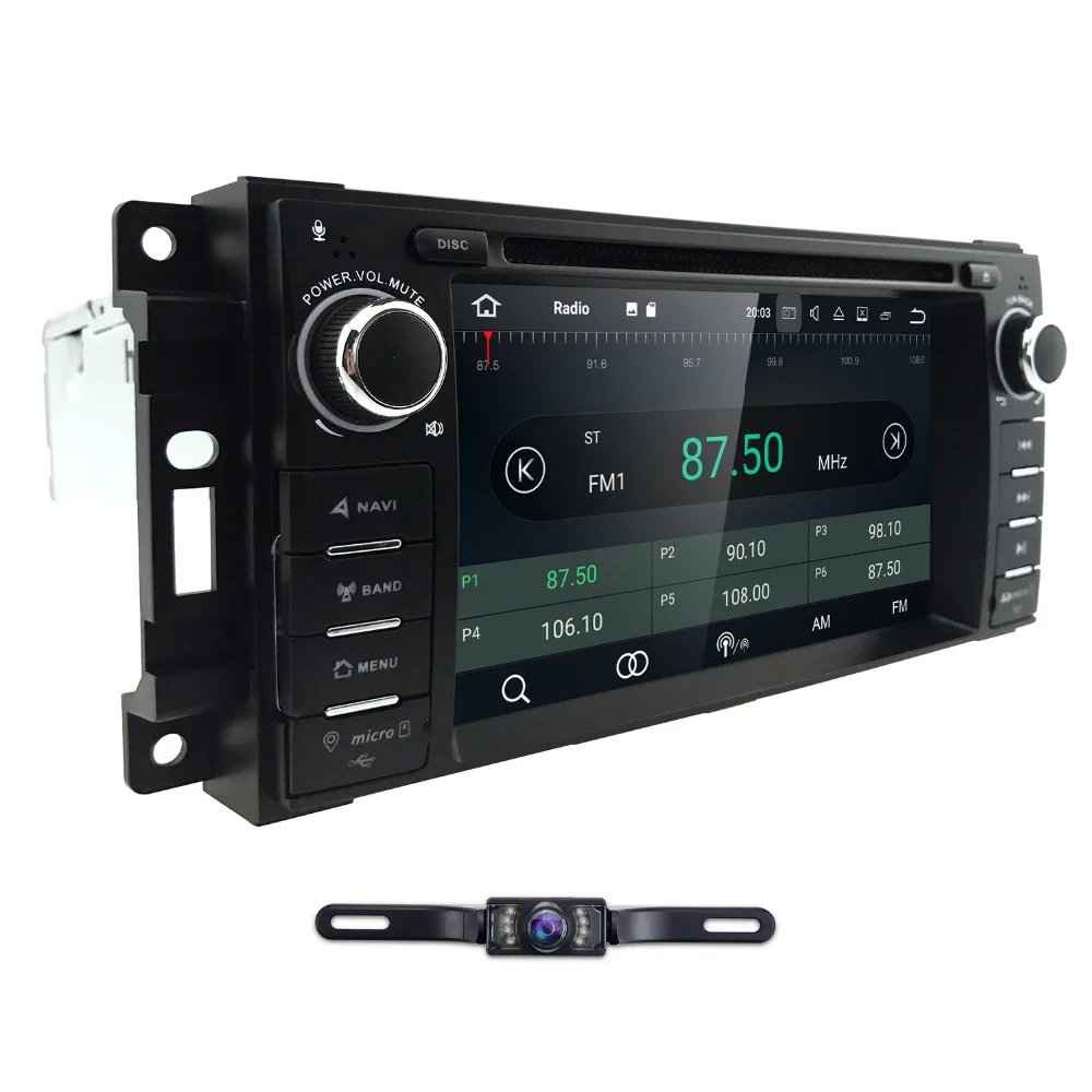 1din Android 8 0 Автомагнитола DVD плеер автомобиля головное устройство для jeep Grand Cherokee