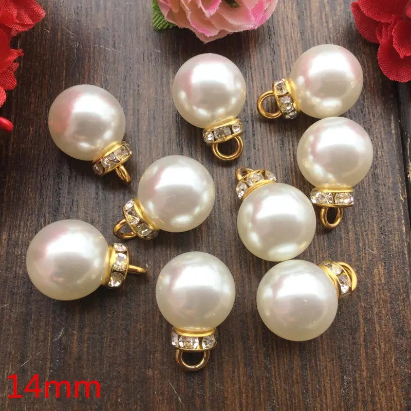 14mm 10pcs 10 шт./лот, имитация жемчуга, круглые пластмассовые бусины, 8-16 мм,, декоративные украшения для браслетов diy, аксессуары - Цвет: 14mm 10pcs