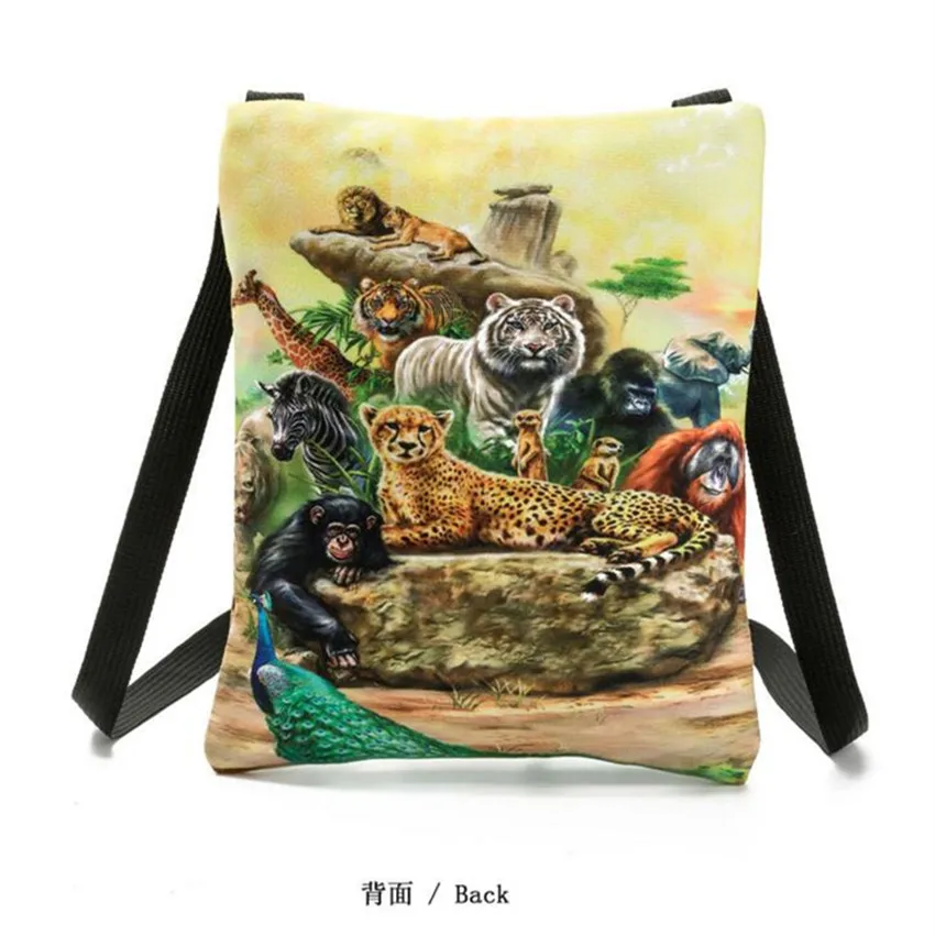 Милая женская сумка M535 через плечо с мультяшным принтом животных женские