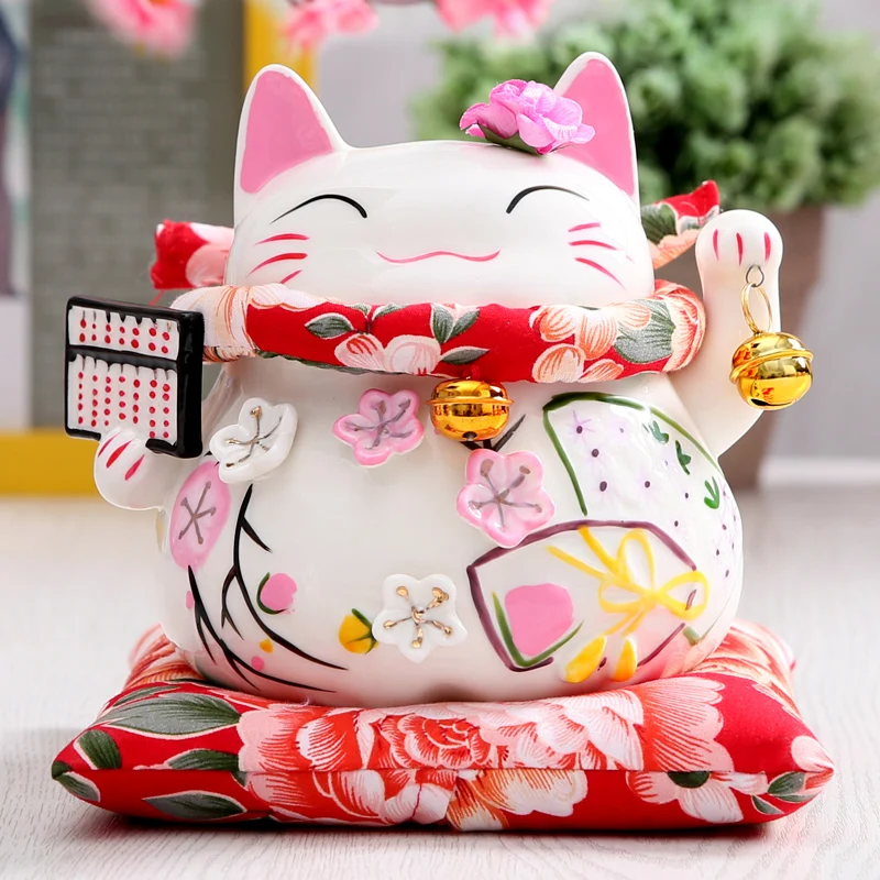 Поделки искусство домашнее украшение Золотой Кот удача Подлинная японская