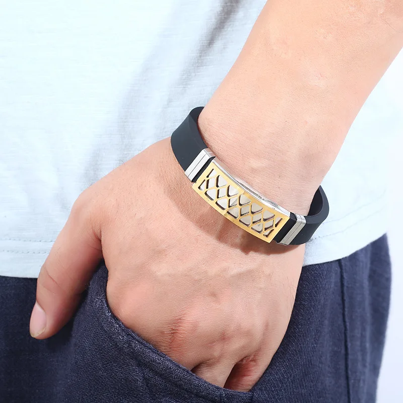 Network Model Pattern Stainless Steel Bracelets Lucky Wristbands Charm Brace Lace Women Men Christmas Gift | Украшения и