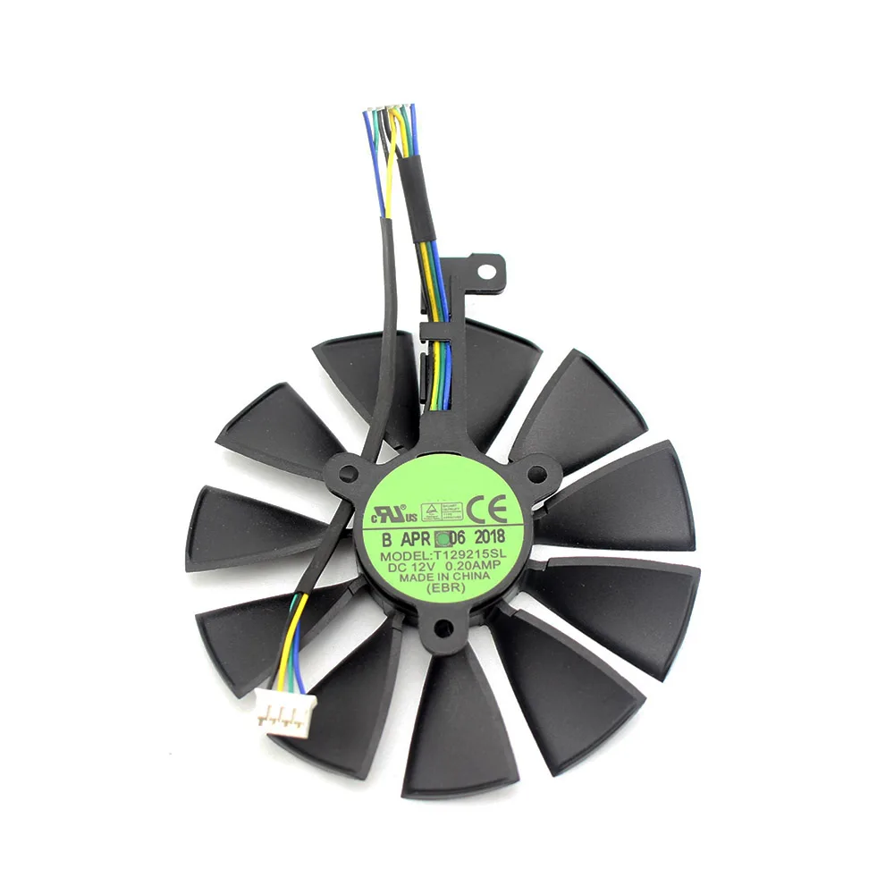Для ASUS ROG-STRIX-RTX 2060 2070-O8G-GAMING RTX2060 RTX 2070 видеокарта вентилятор охлаждения T129215SH T129215SL - Цвет лезвия: 6PIN