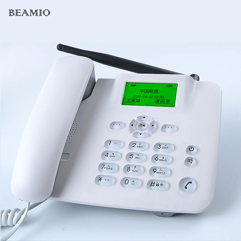 GSM 850/900/1800/1900 МГц фиксированный беспроводной телефон с FM поддержкой для