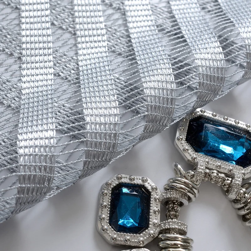 Современная простая полосатая отвесная занавеска серая полупрозрачная Тюлевая