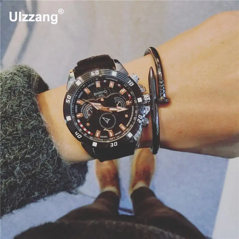 Горячая распродажа Новые модные черные темно-синие Военные Спортивные кварцевые