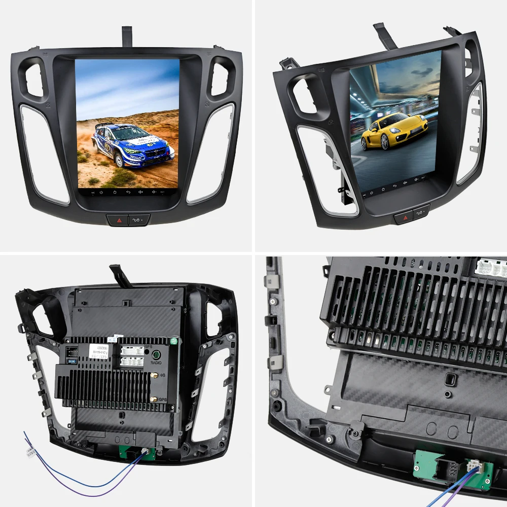 Sinosmart 2Din Android 8,1 Tesla стиль вертикальный HD экран 9,7 дюймов Автомобильный gps Мультимедиа для Ford Focus 2012,2013,,-17