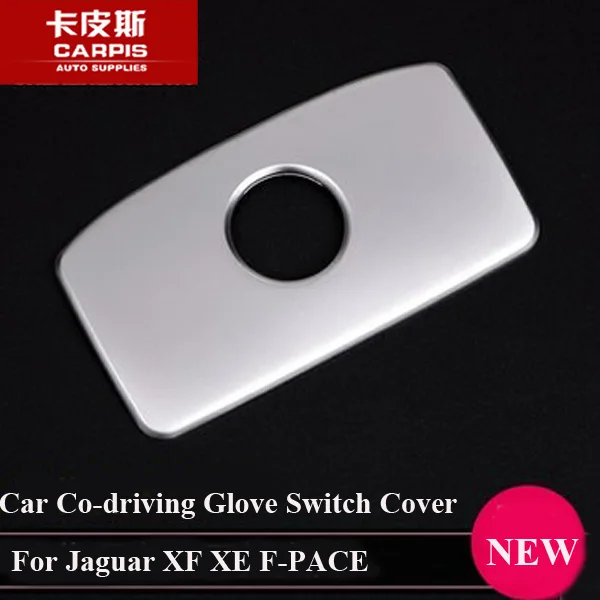 

ABS Chrome Car Co-driving Glove Switch Cover Trim Car Glove Switch Knob Decoration Sticker For Jaguar XF XE F-PACE Car Styling